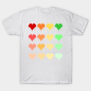 Fading Pixel Hearts (RYOG) T-Shirt